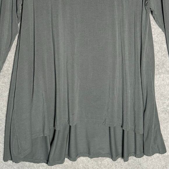 Peruvian Connection Sz XL Modal Scoop Neck Tunic Top High Low Hem Stretchy Flowy - Picture 8 of 9